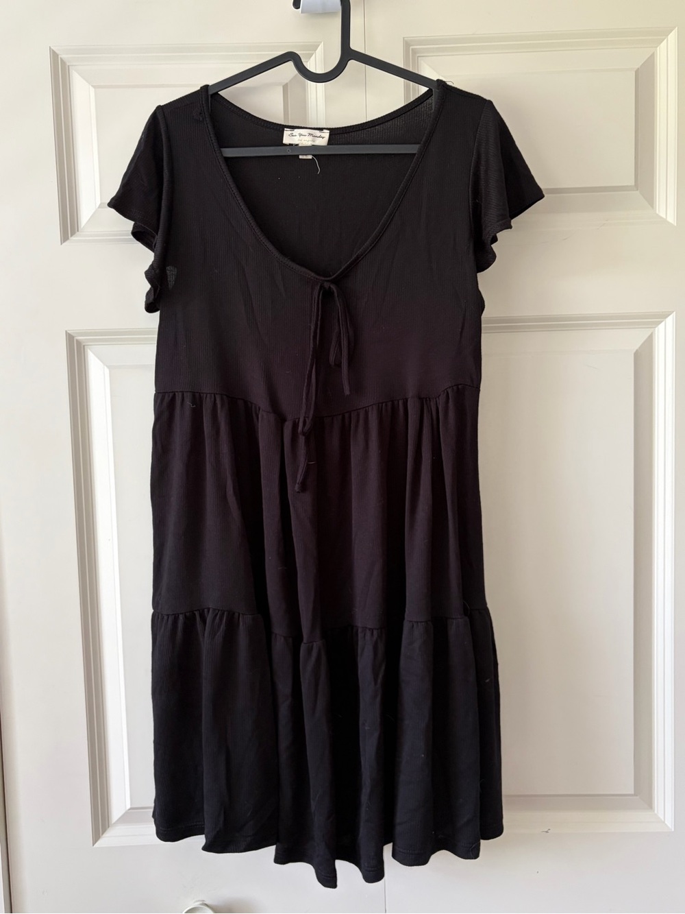 See You Monday Black Dress Size Large